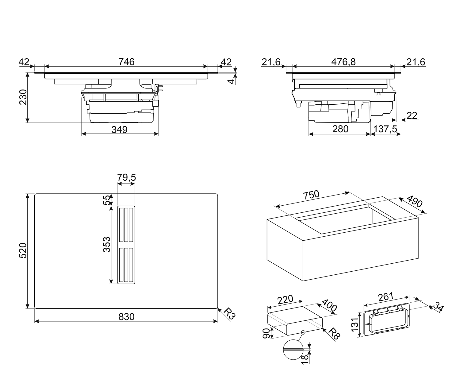 Smeg kookplaat HOBD682D2 afbeelding 3