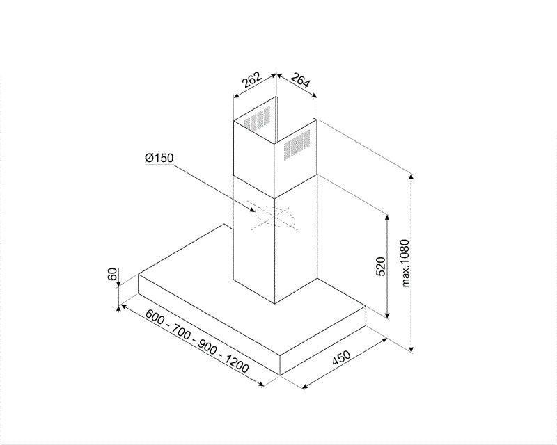 Smeg afzuigkap KBT1200XE afbeelding 3