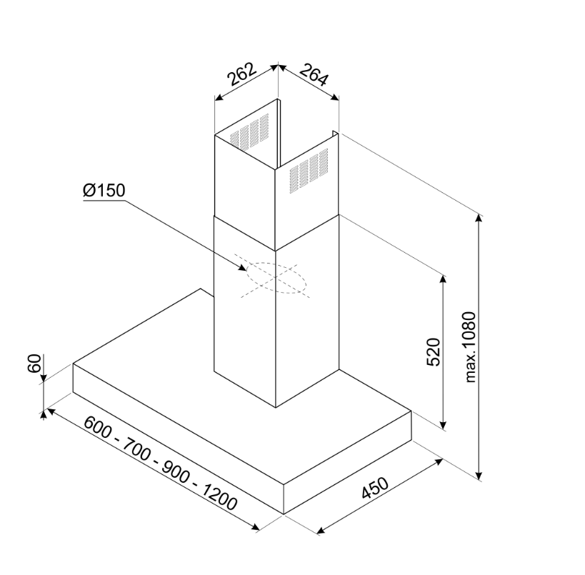 Smeg afzuigkap  KBT600XE afbeelding 4