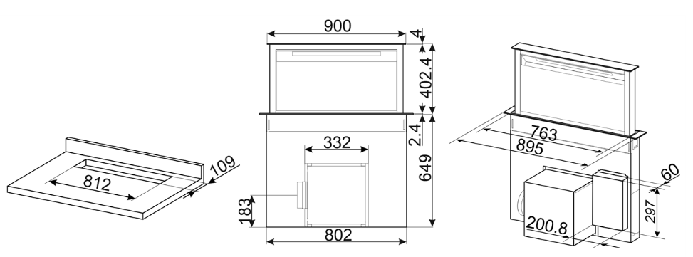 Smeg afzuigkap KDD90CNE2 afbeelding 3