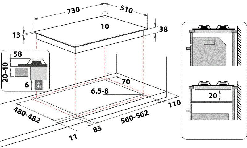 Whirlpool kookplaat TGML761IXNL afbeelding 3
