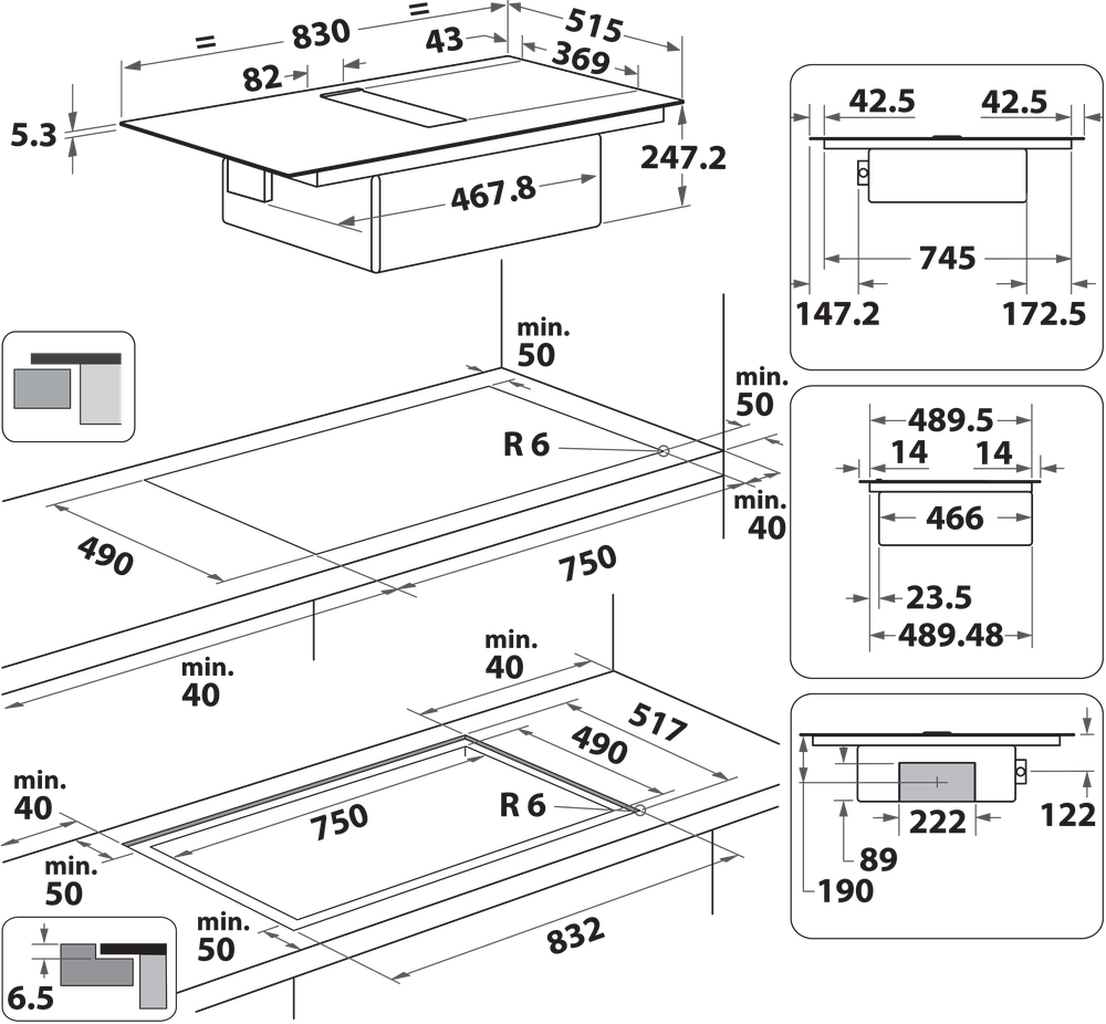 Whirlpool WVHF83BB inbouw kookplaat afbeelding 5